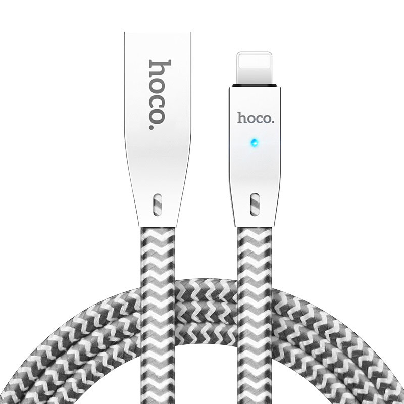 dây sạc nhanh hoco u11 dòng 2.4a đầu lightning tự ngắt điện khi sạc đầy pin dài 1m