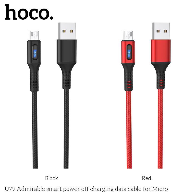 dây sạc nhanh hoco u79 tự ngắt đầu micro dài 1,2m