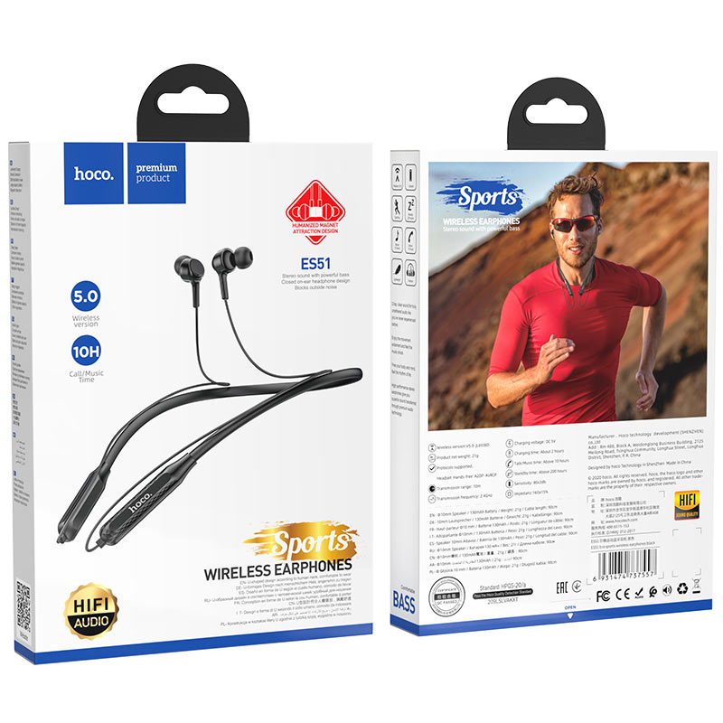tai bluetooth hoco es51 thể thao